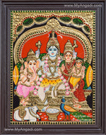 Shiva Family Tanjore Painting
