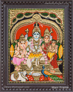 Shiva Family Tanjore Painting