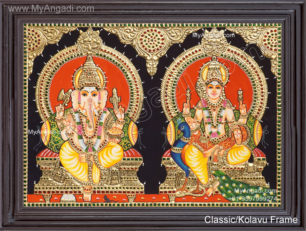 Ganesha MurugarTanjore Painting