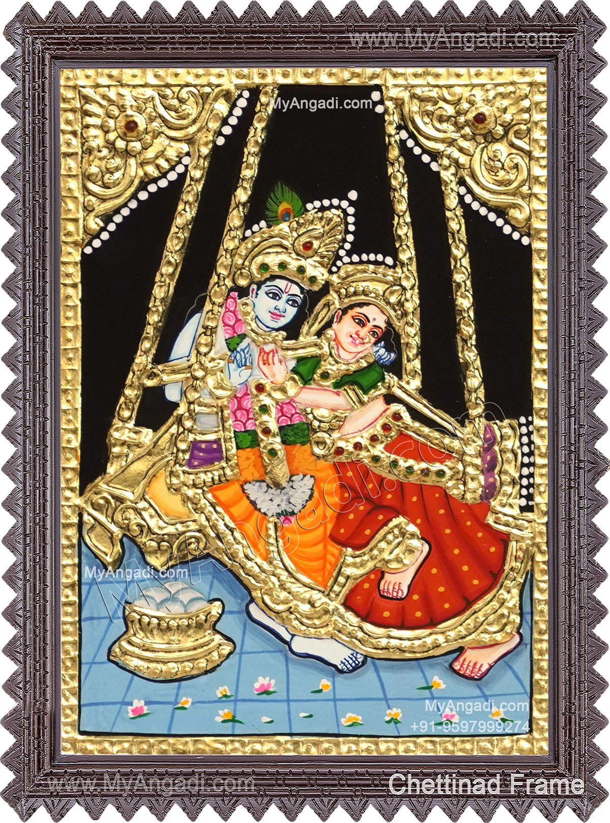 Radha Krishna Tanjore Paintings