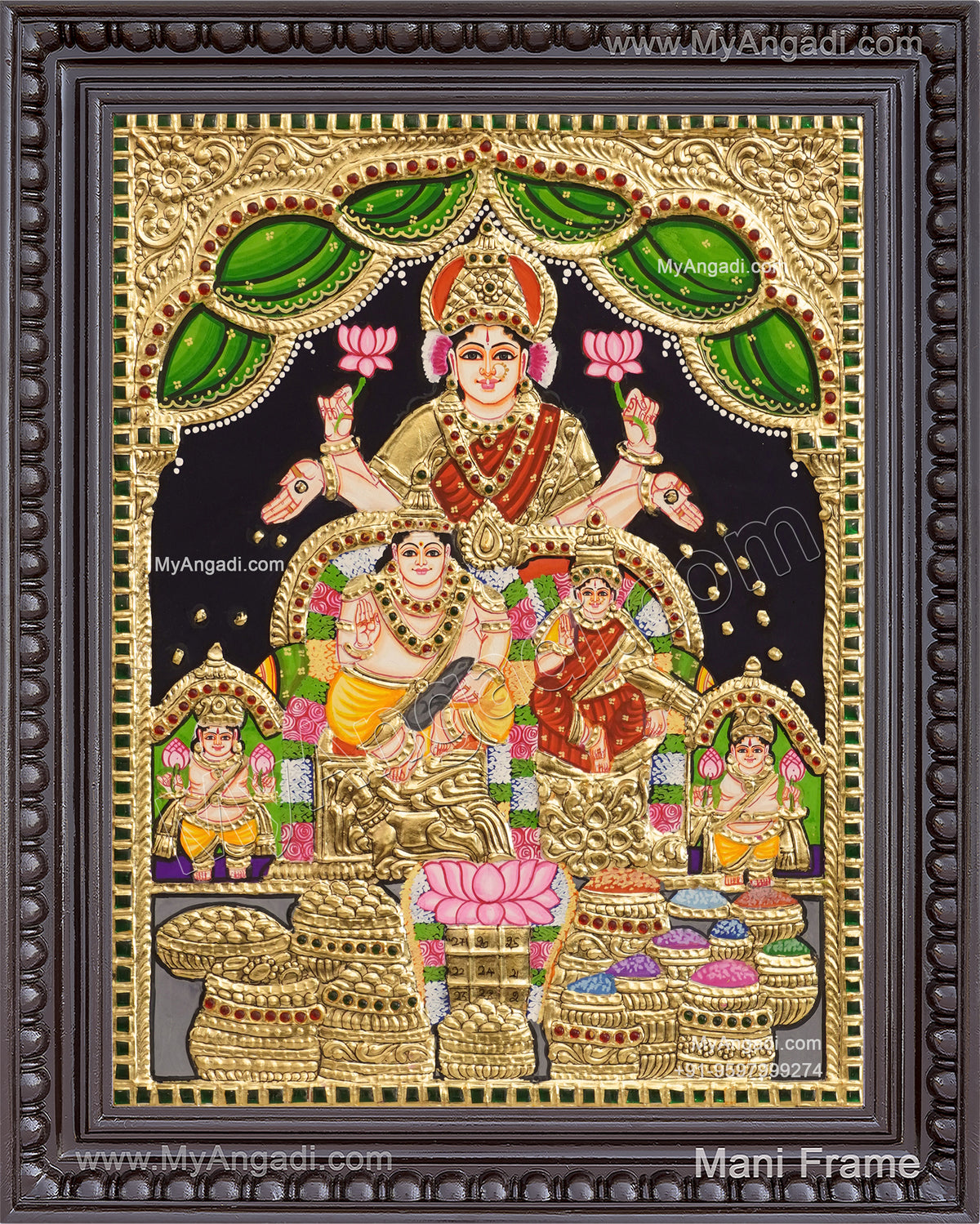 Kubera Lakshmi Tanjore Painting