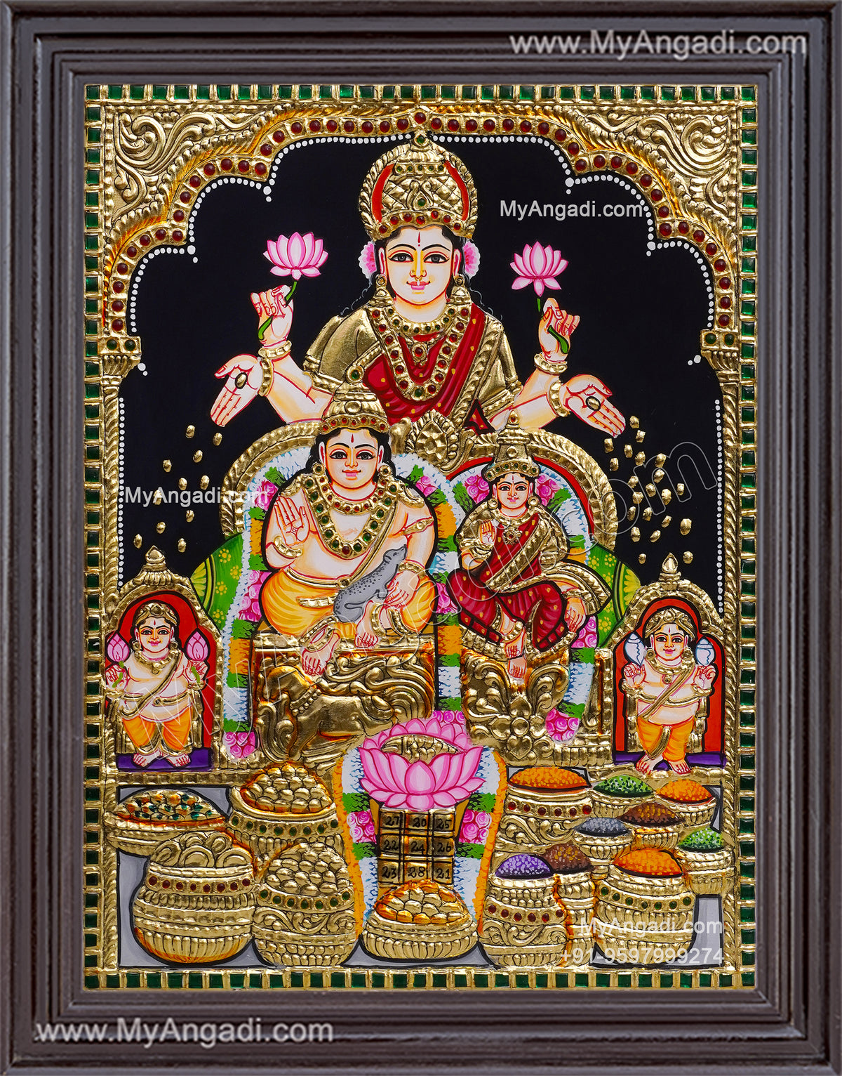 Kubera Lakshmi Tanjore Painting