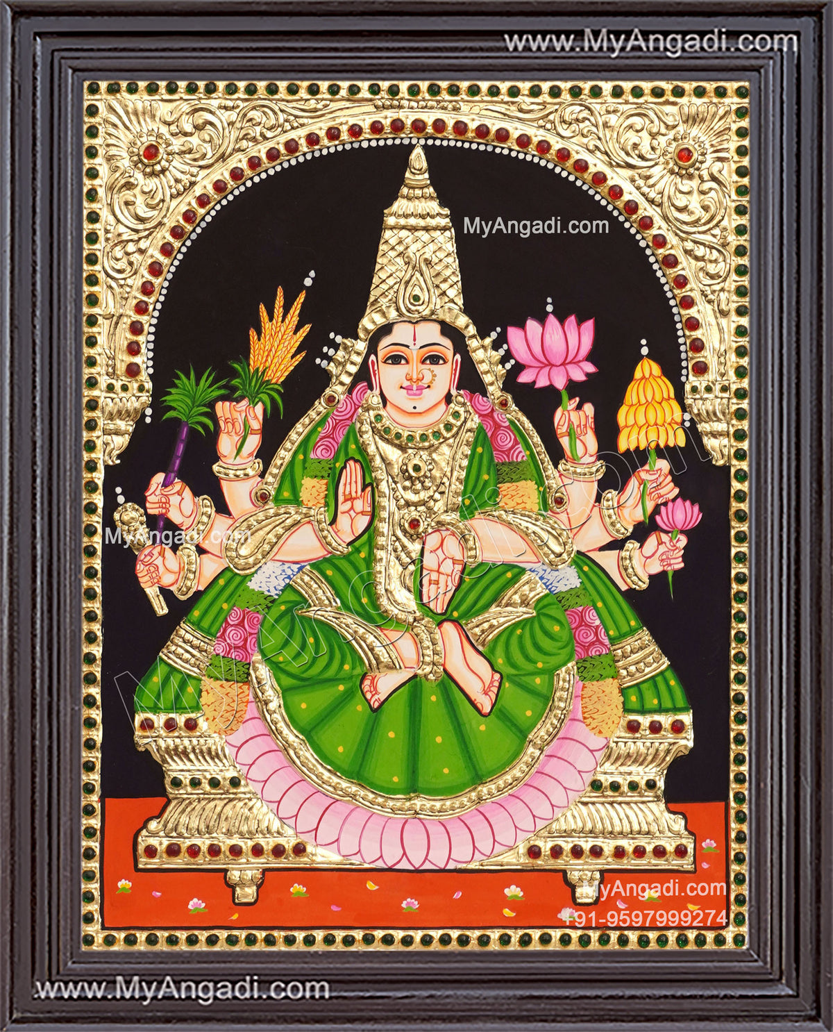 Dhanya Lakshmi Tanjore Painting