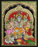 Shiva Family Tanjore Painting