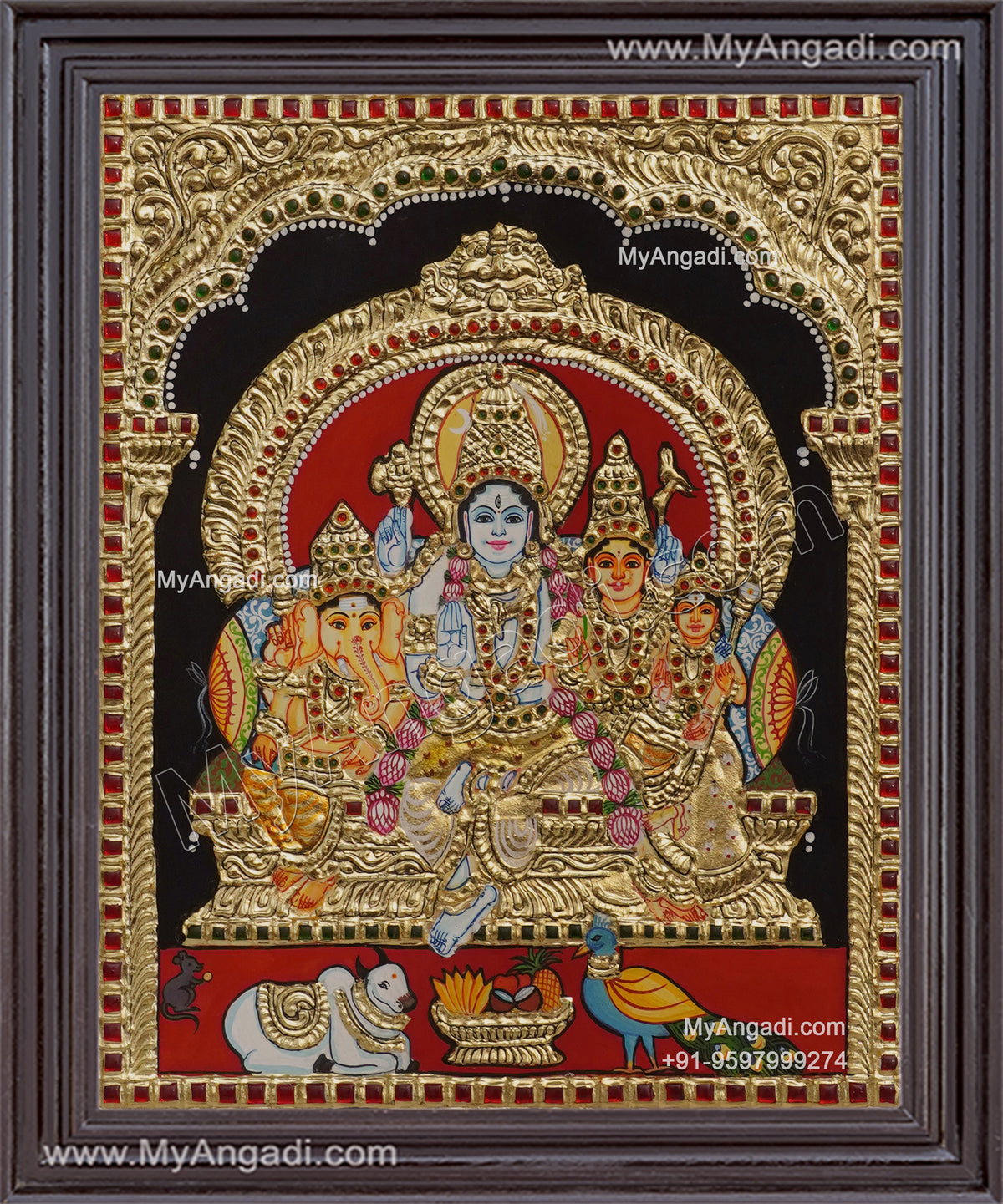 Shiva Family Tanjore Painting