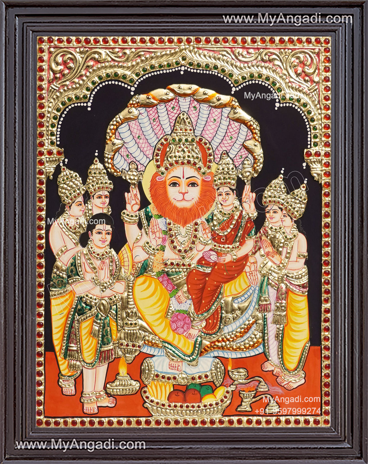 Lakshmi Narasimhar Tanjore Painting