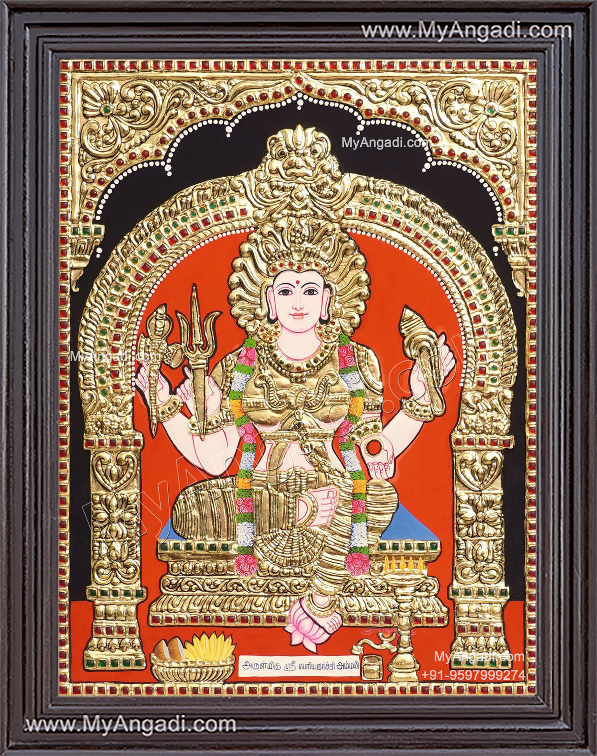 Sri Periyanachi Amman Tanjore Painting