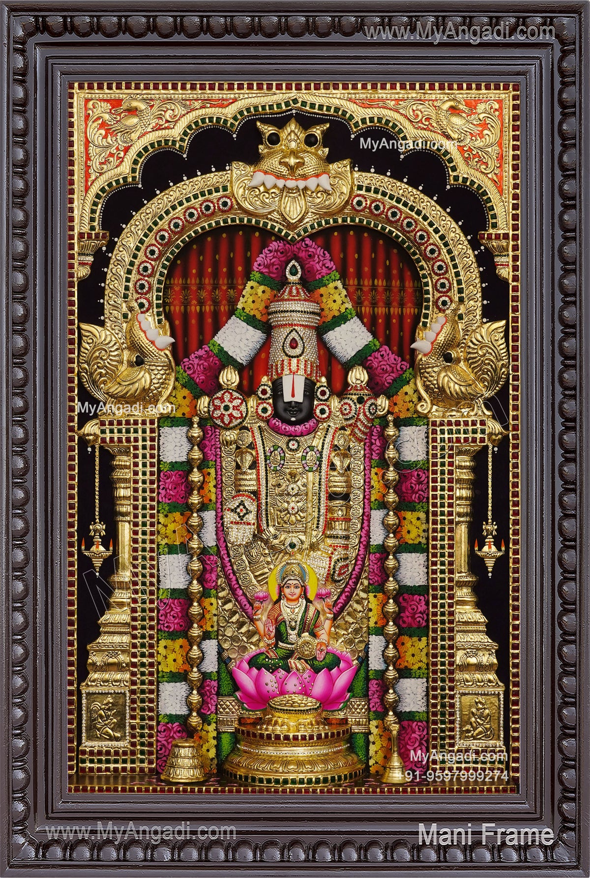 3d Balaji Lakshmi Tanjore Painting
