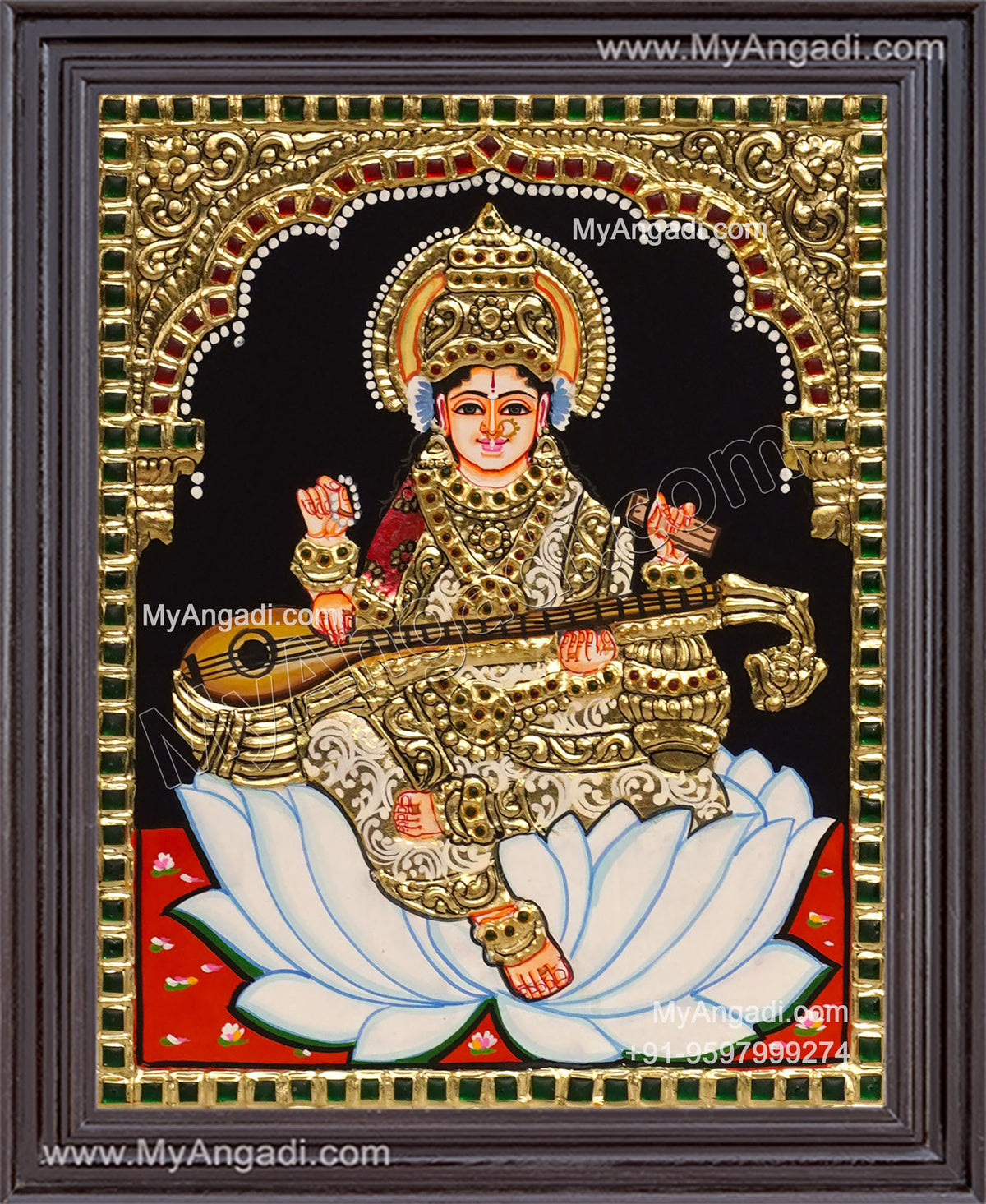 Saraswathi Tanjore Painting