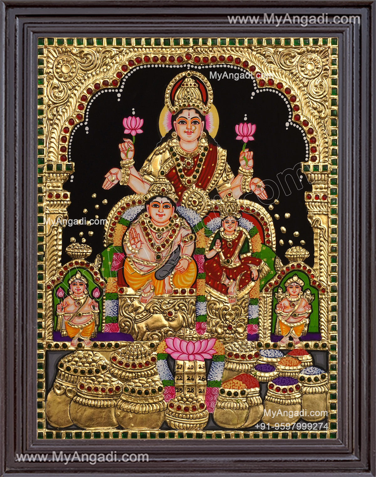 Kubera Lakshmi Tanjore Painting