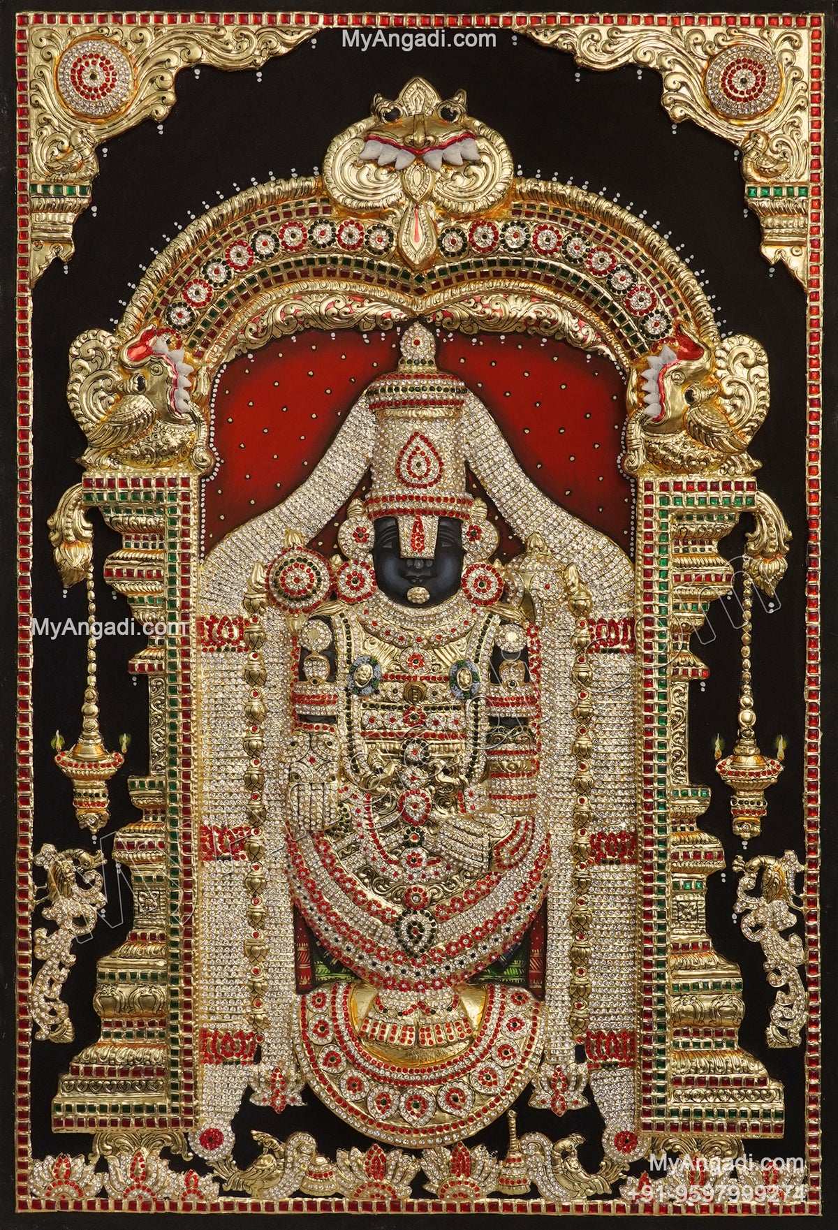 3D Balaji Tanjore Painting