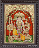 Panchamuga Hanuman Tanjore Painting