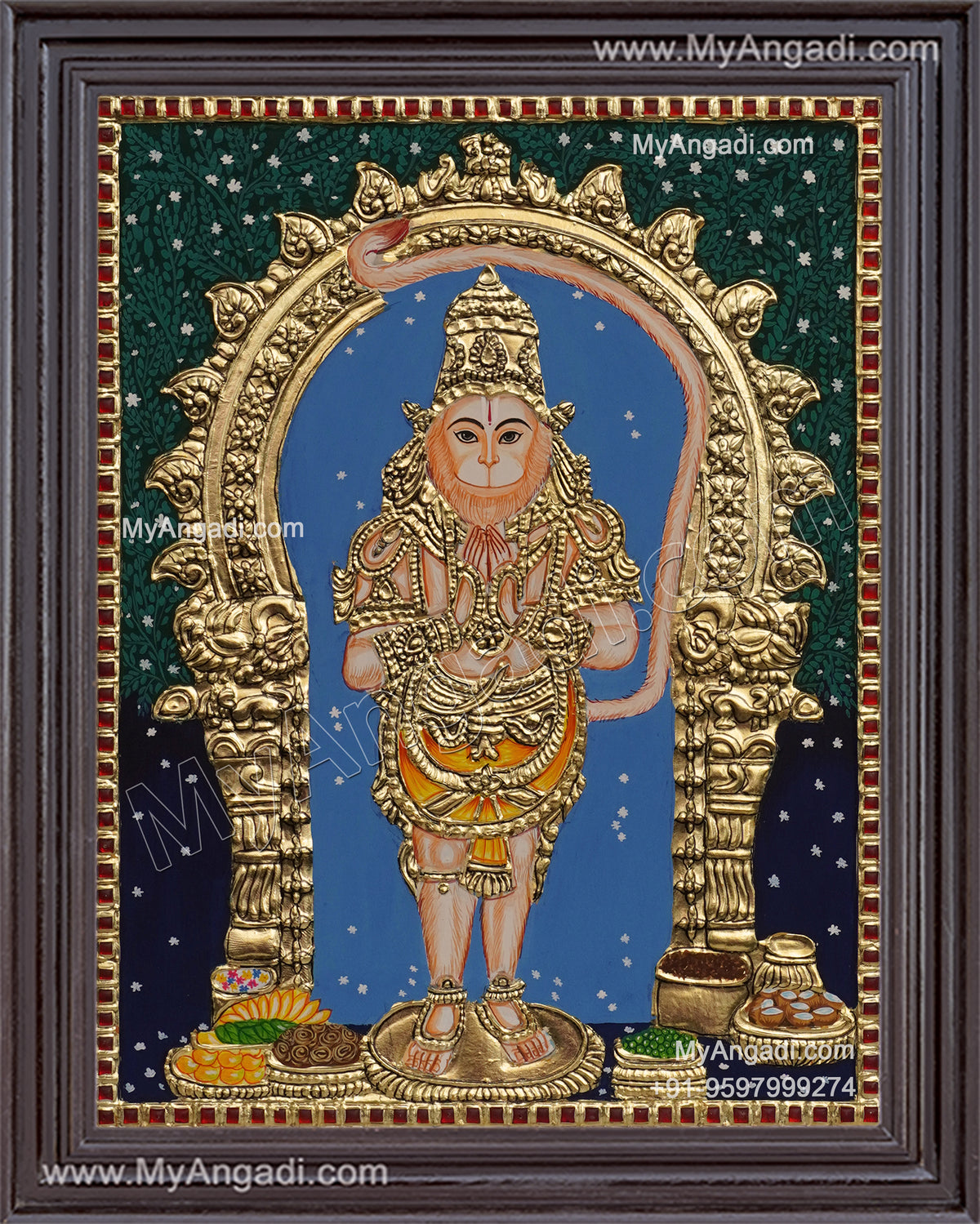 Hanuman Tanjore Painting