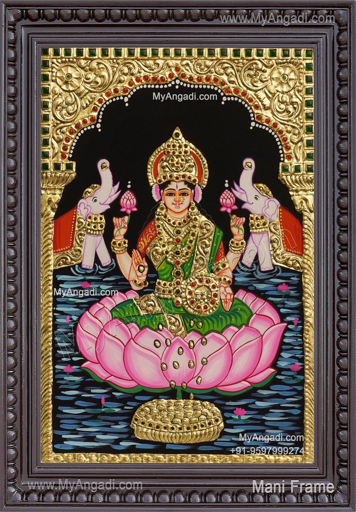 Gaja Lakshmi Tanjore Painting