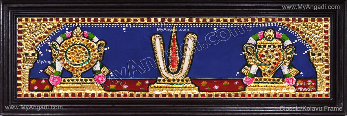 Sangu Chakram Namam Tanjore Painting