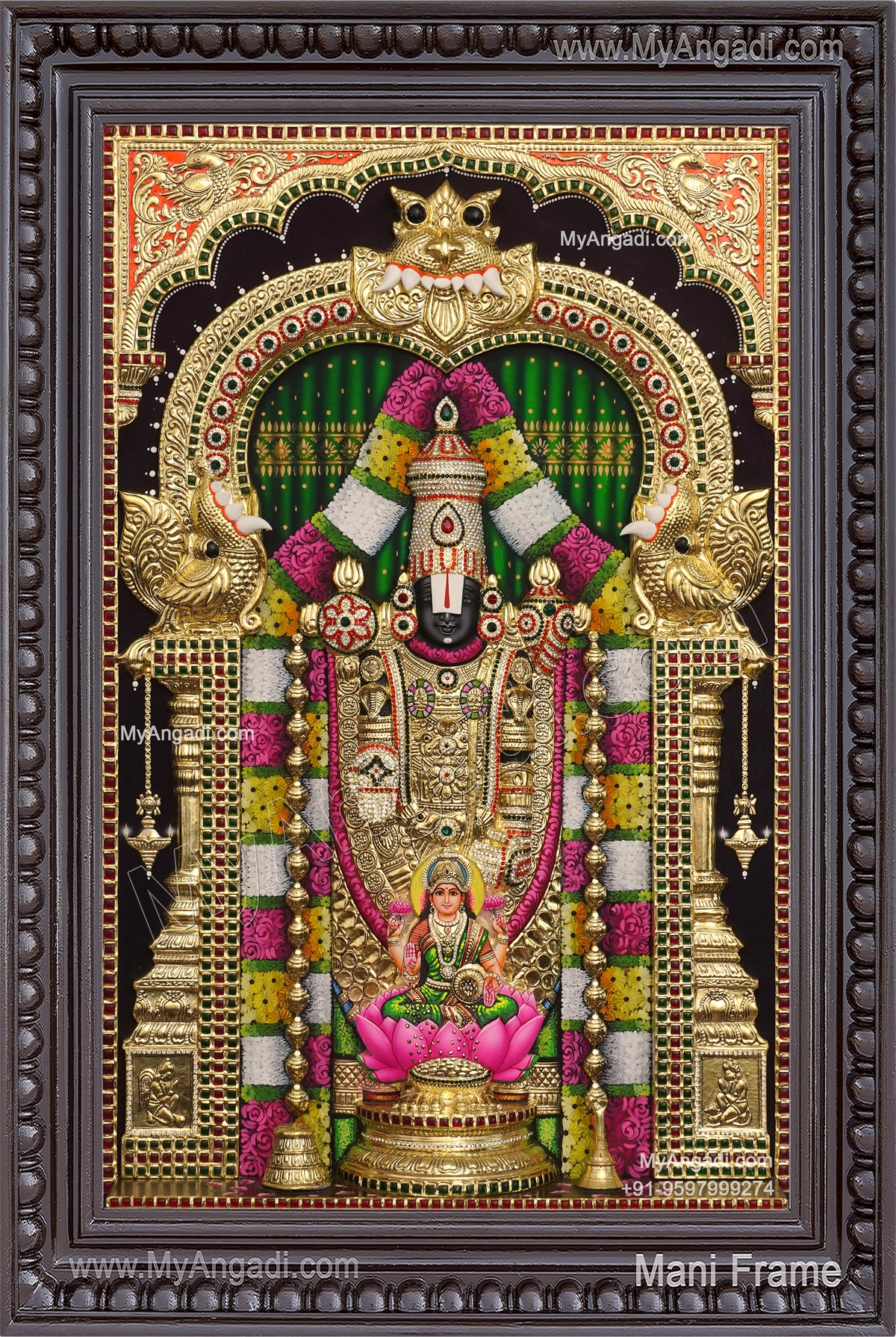 3d Balaji Lakshmi Tanjore Painting