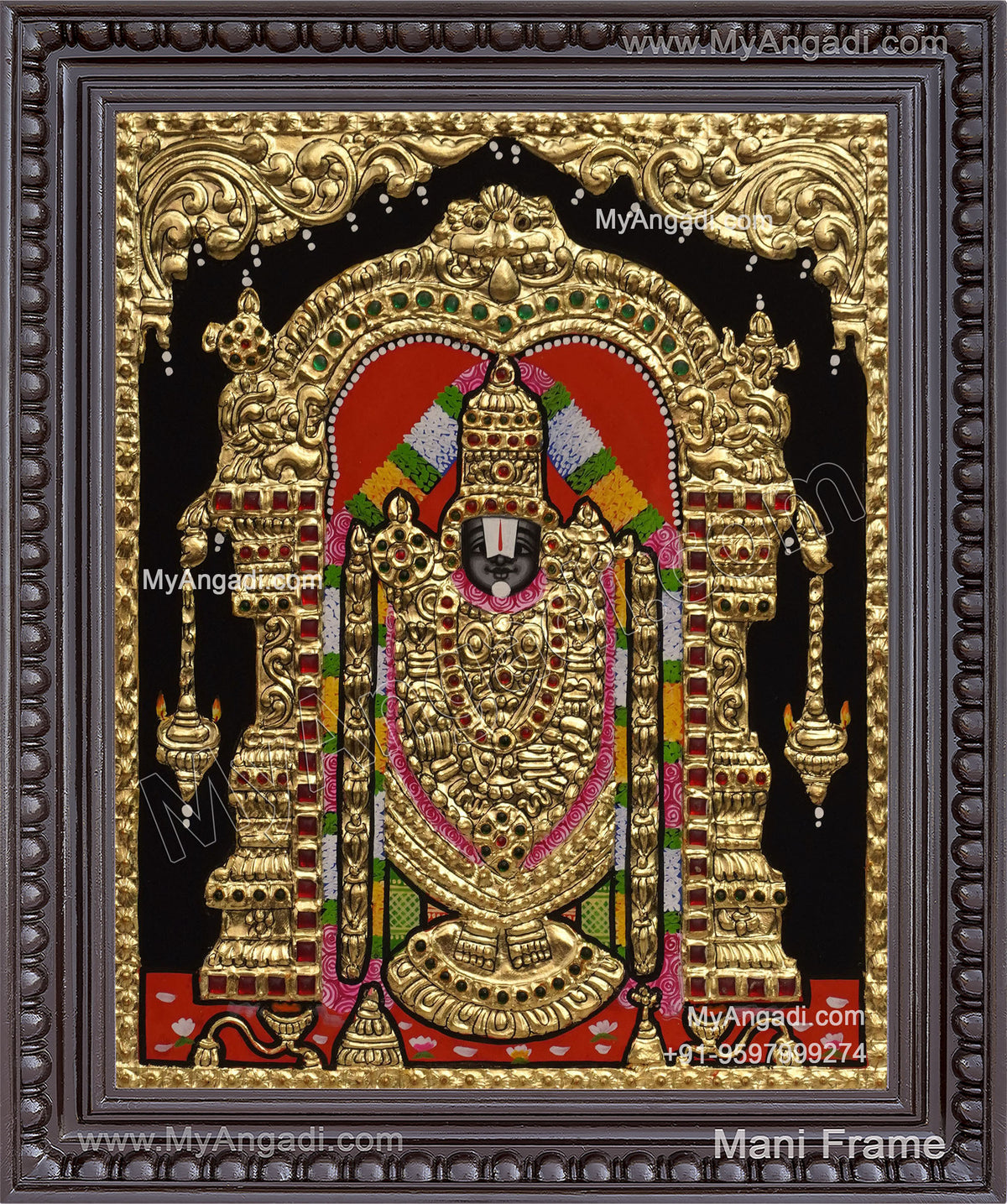 VenkateshwaraSwamy Tanjore Painting