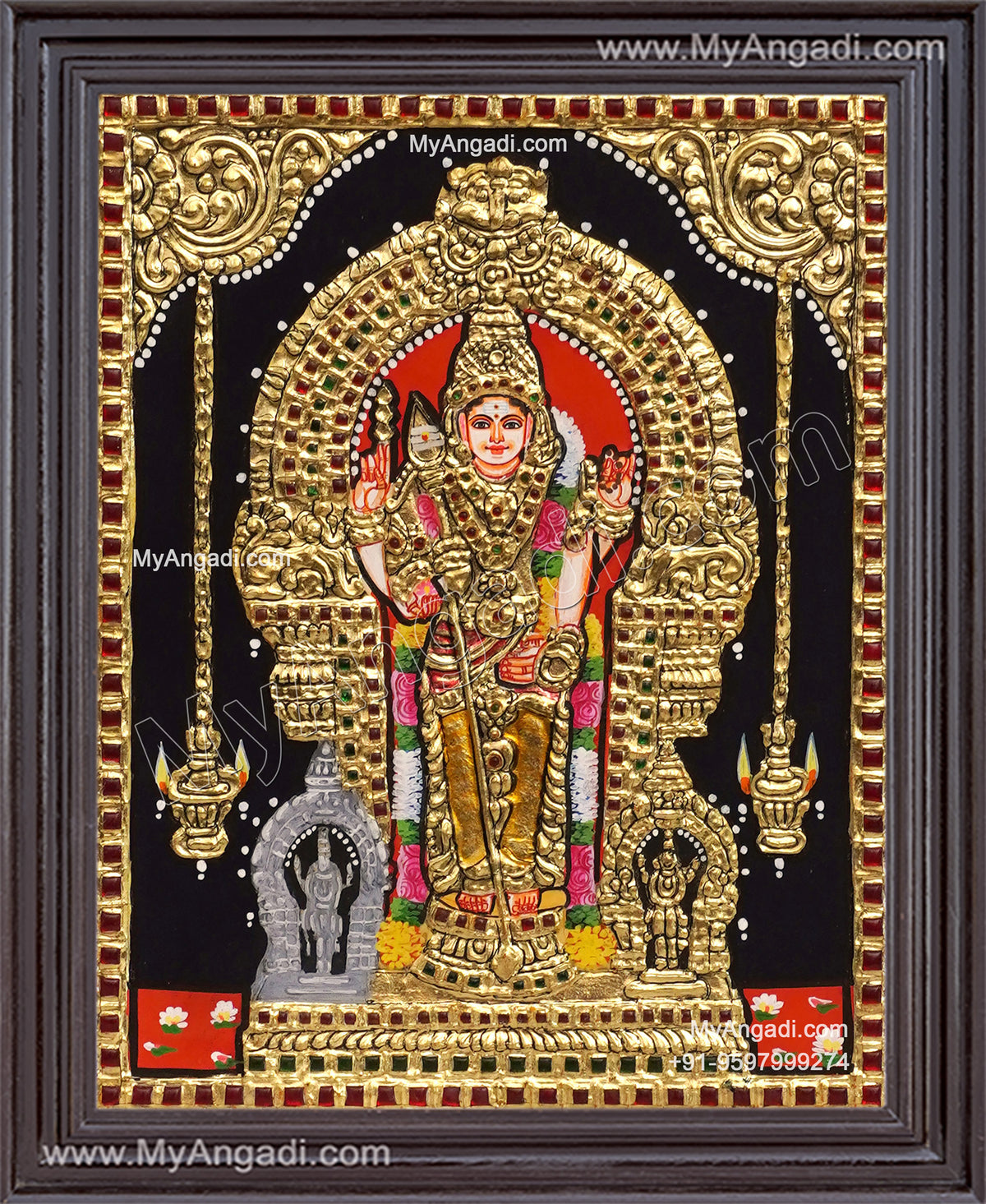 Thiruchendhur Murugar Tanjore Painting