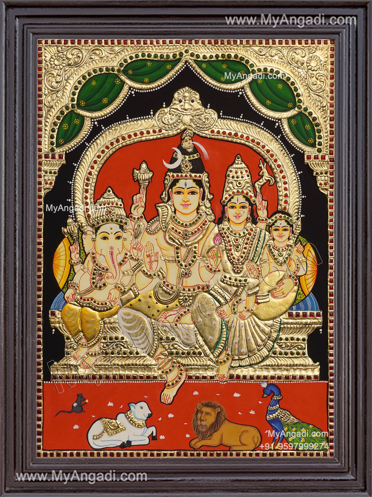 Shiva Family Tanjore Painting