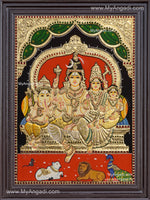 Shiva Family Tanjore Painting
