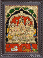 Shiva Family Tanjore Painting