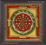 Sri Chakram Tanjore Painting