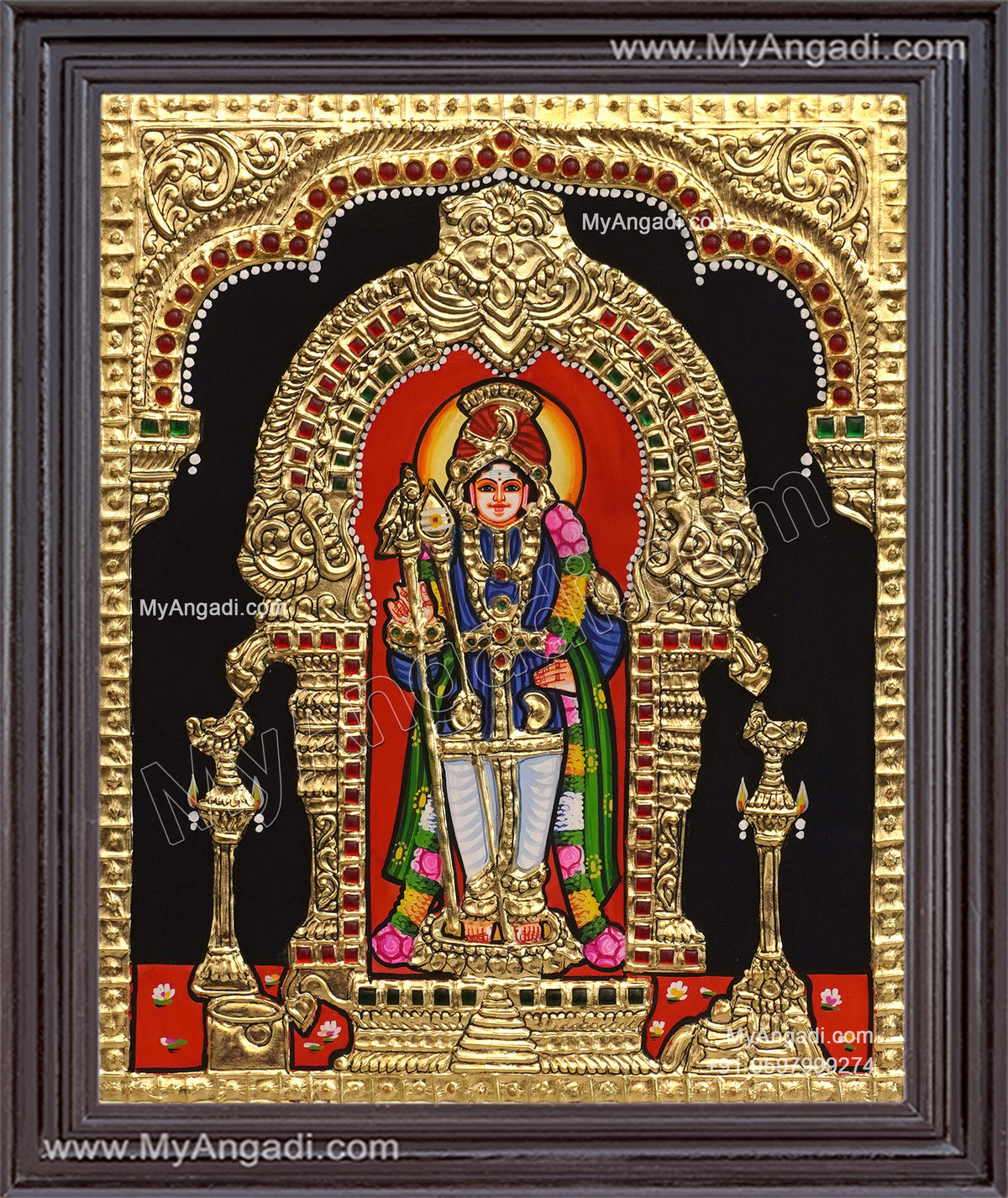 Raja Alangara Murugar Tanjore Painting