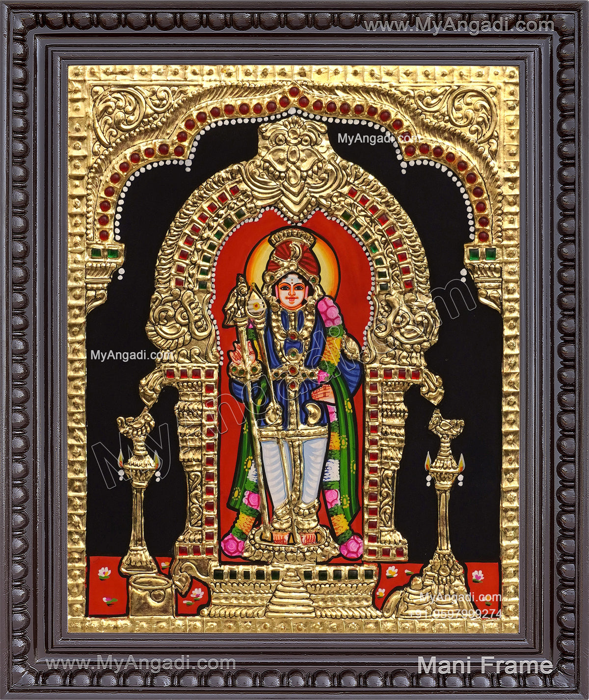 Raja Alangara Murugar Tanjore Painting