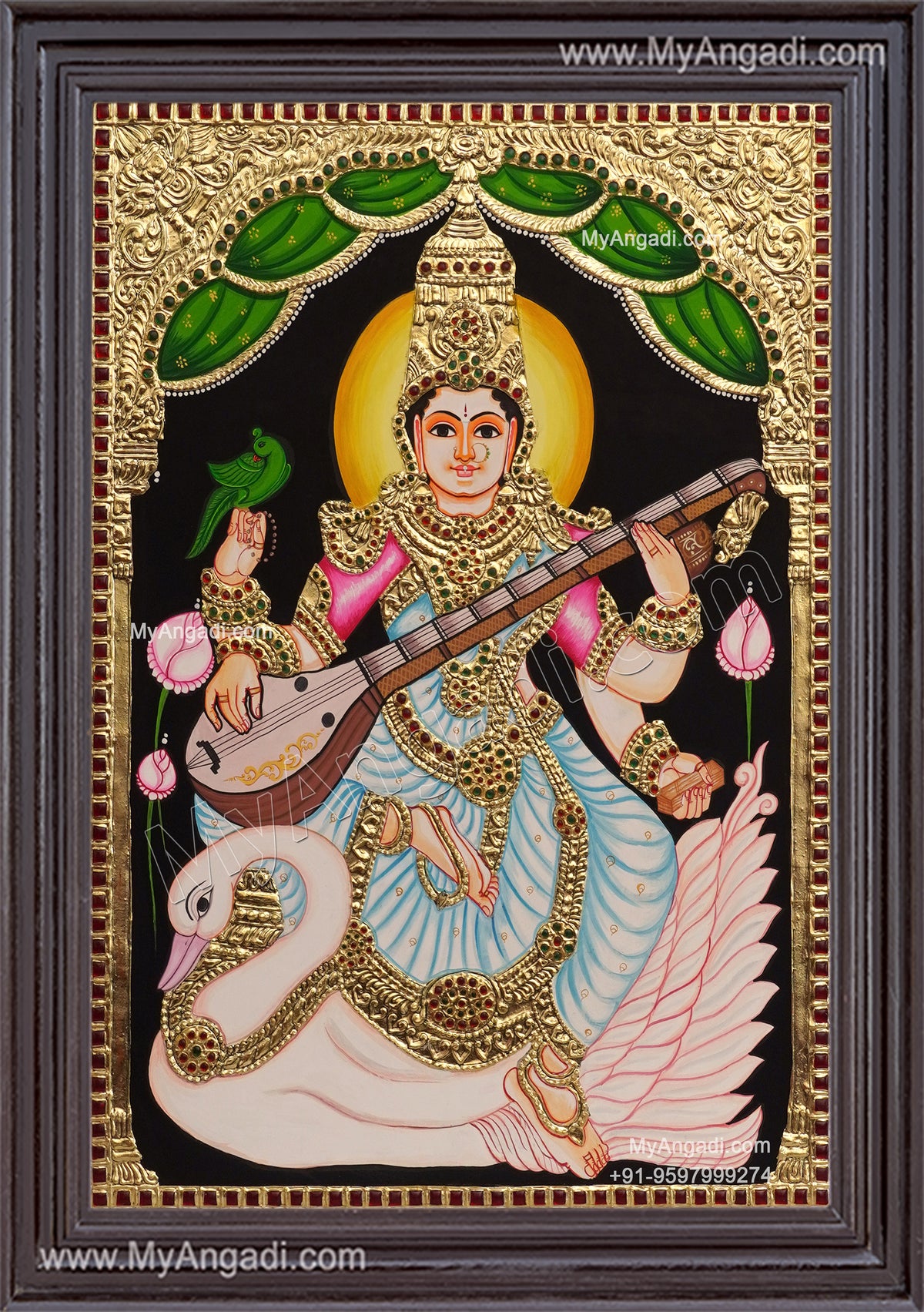 Saraswathi Tanjore Painting