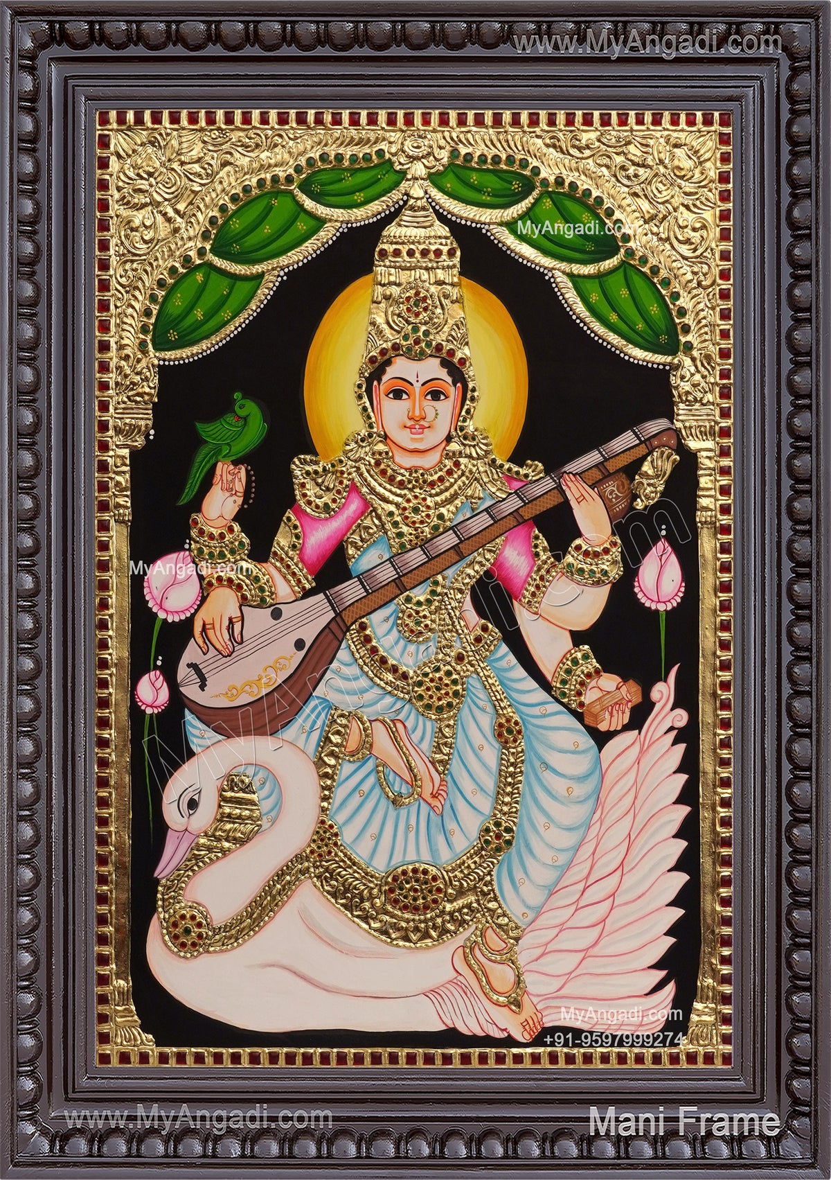 Saraswathi Tanjore Painting