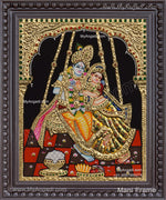 Swing Radha Krishna Tanjore Painting