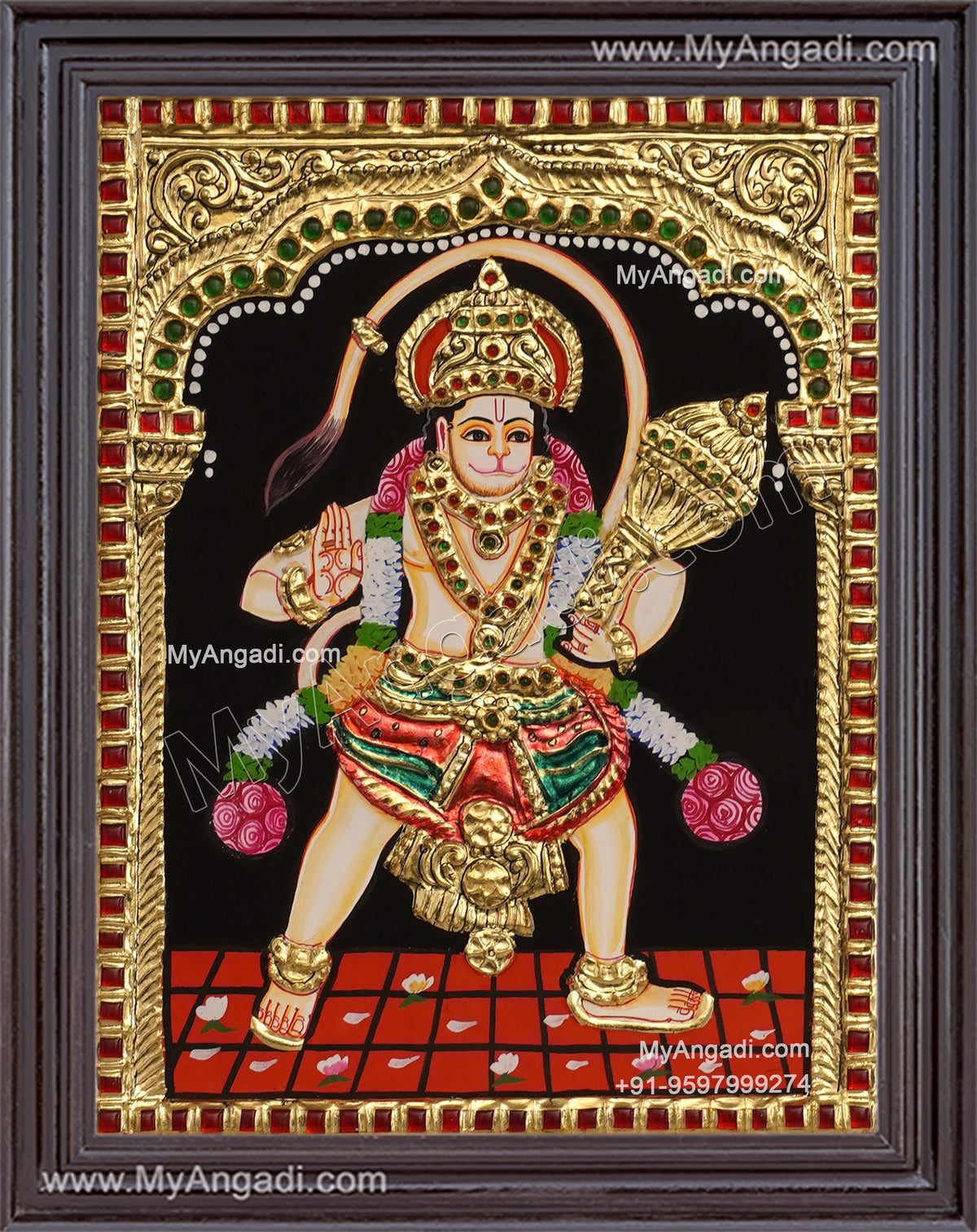Hanuman Tanjore Painting