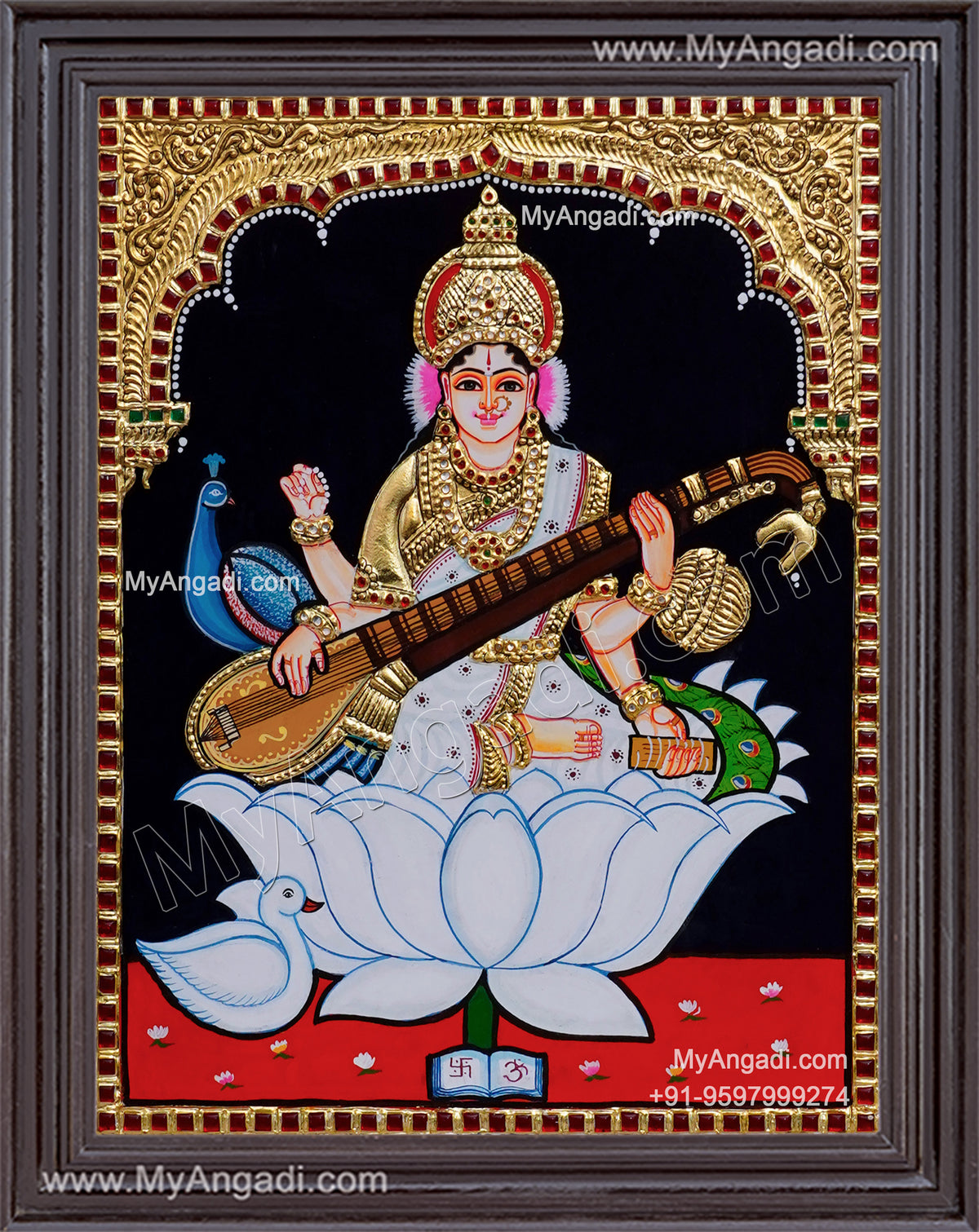 Saraswathi Tanjore Painting