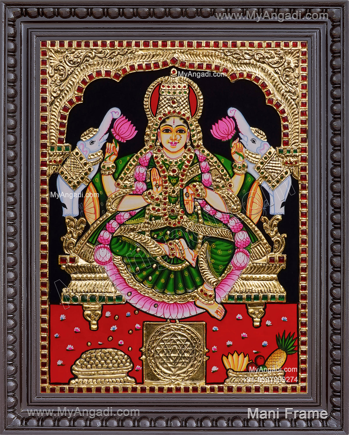 Gajalakshmi Tanjore Painting