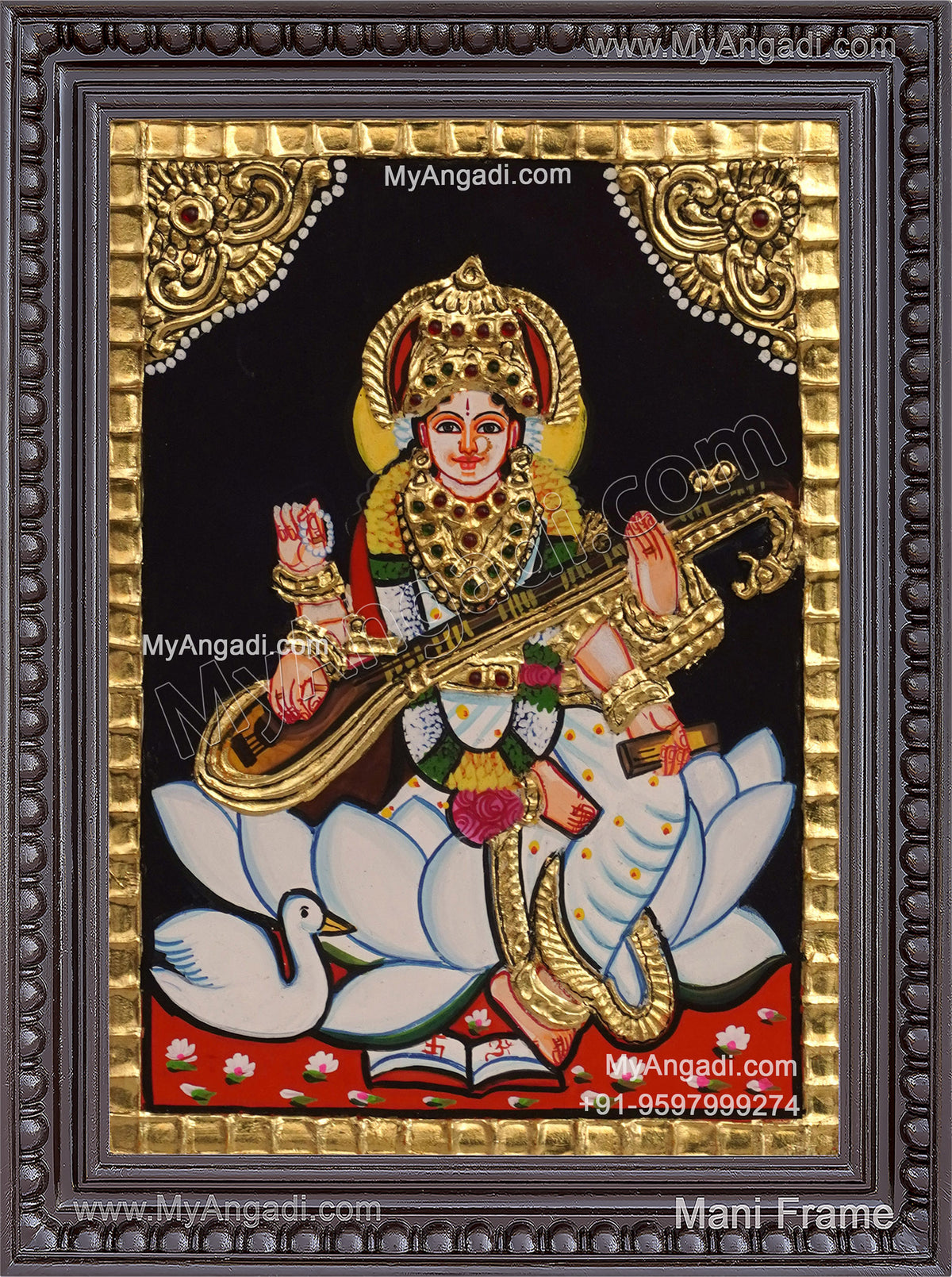 Saraswathi Tanjore Painting