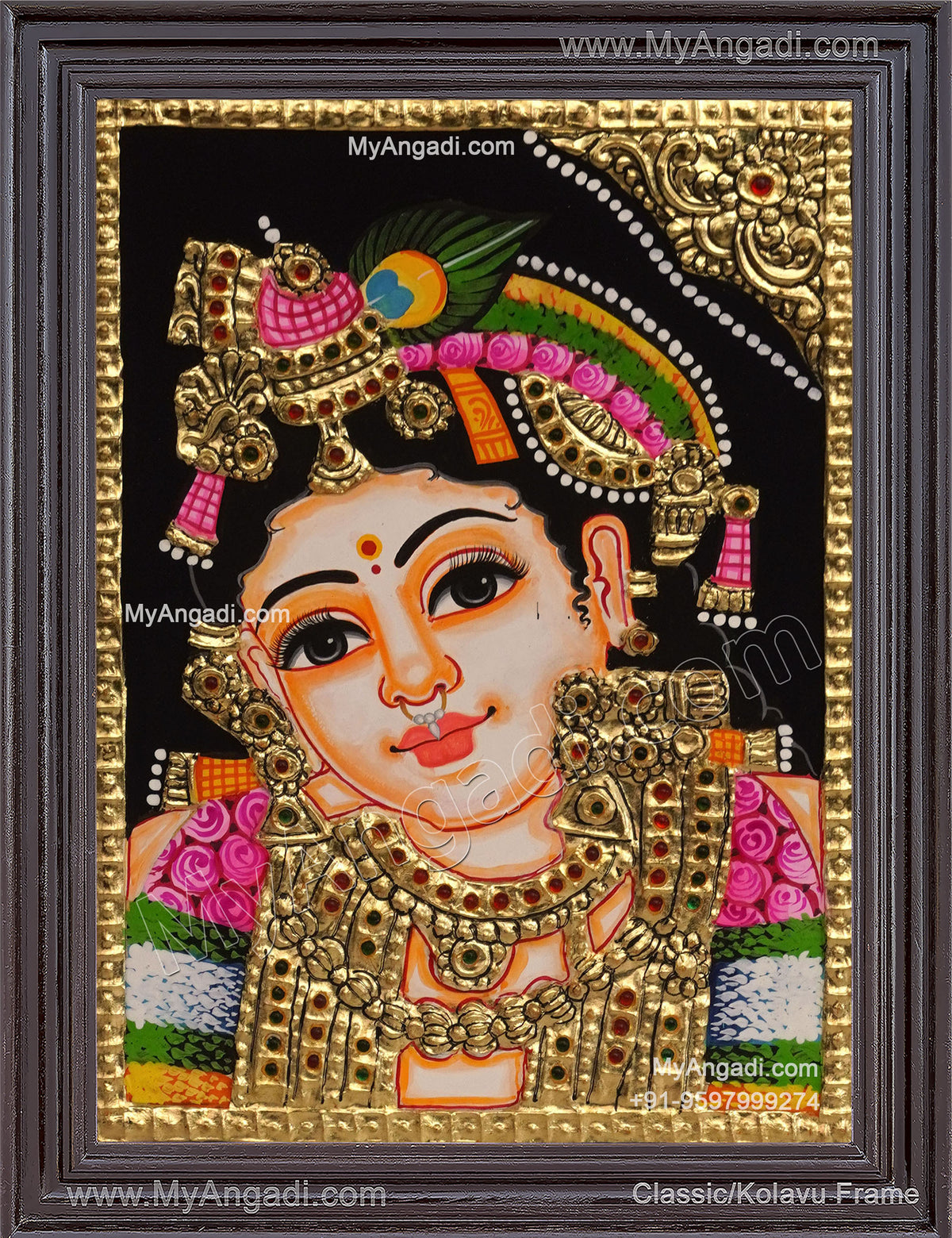Krishna Tanjore Painting