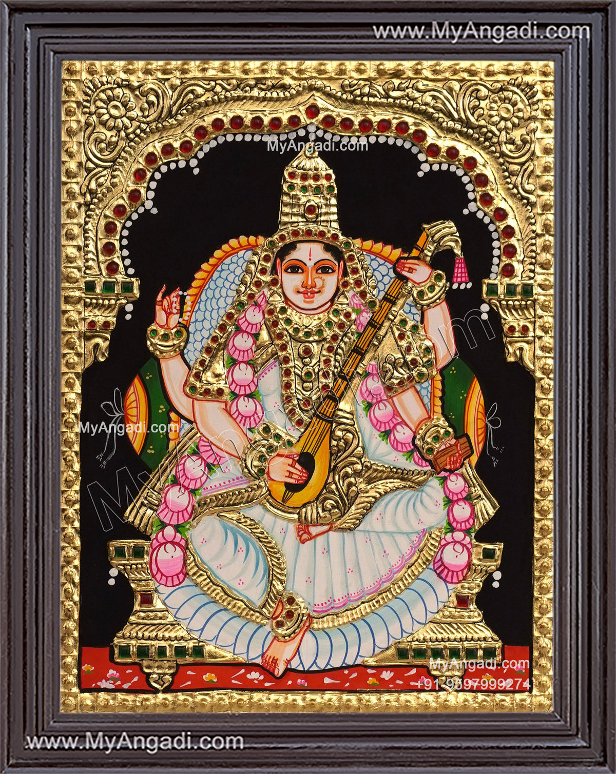 Saraswathi Tanjore Painting