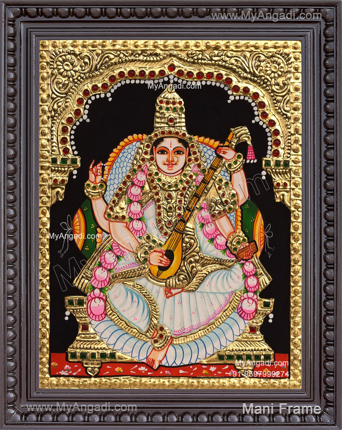 Saraswathi Tanjore Painting