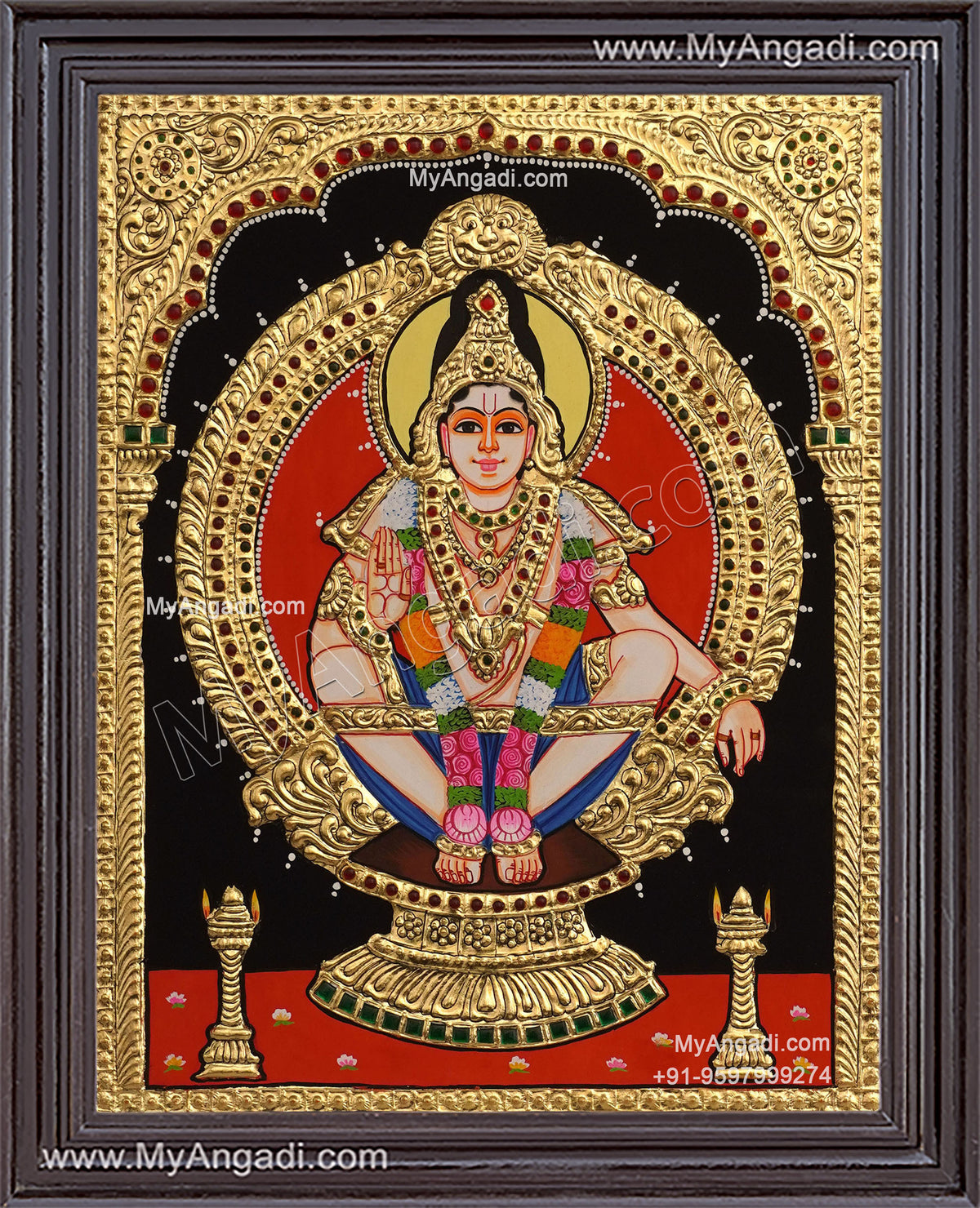 Ayyappan Tanjore Painting
