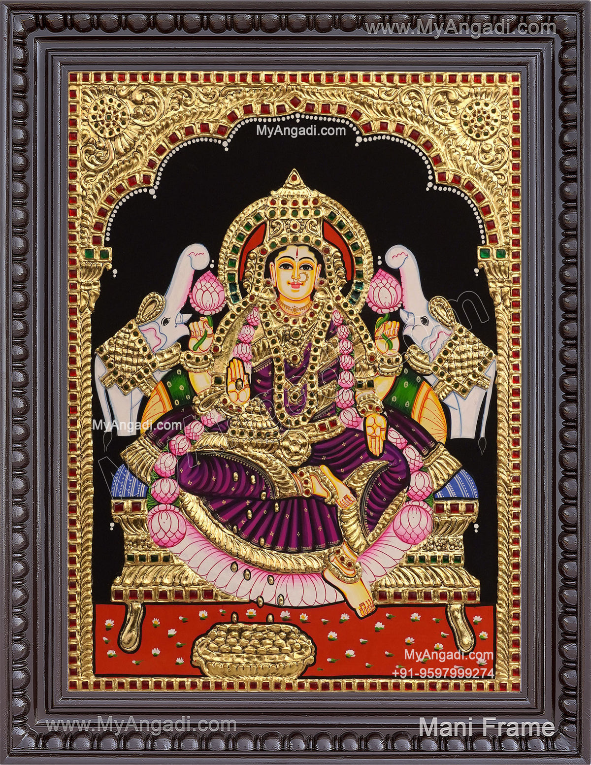 Gajalakshmi Tanjore Painting