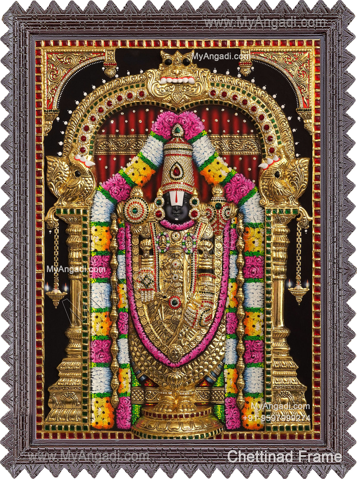 3D Balaji Tanjore Painting
