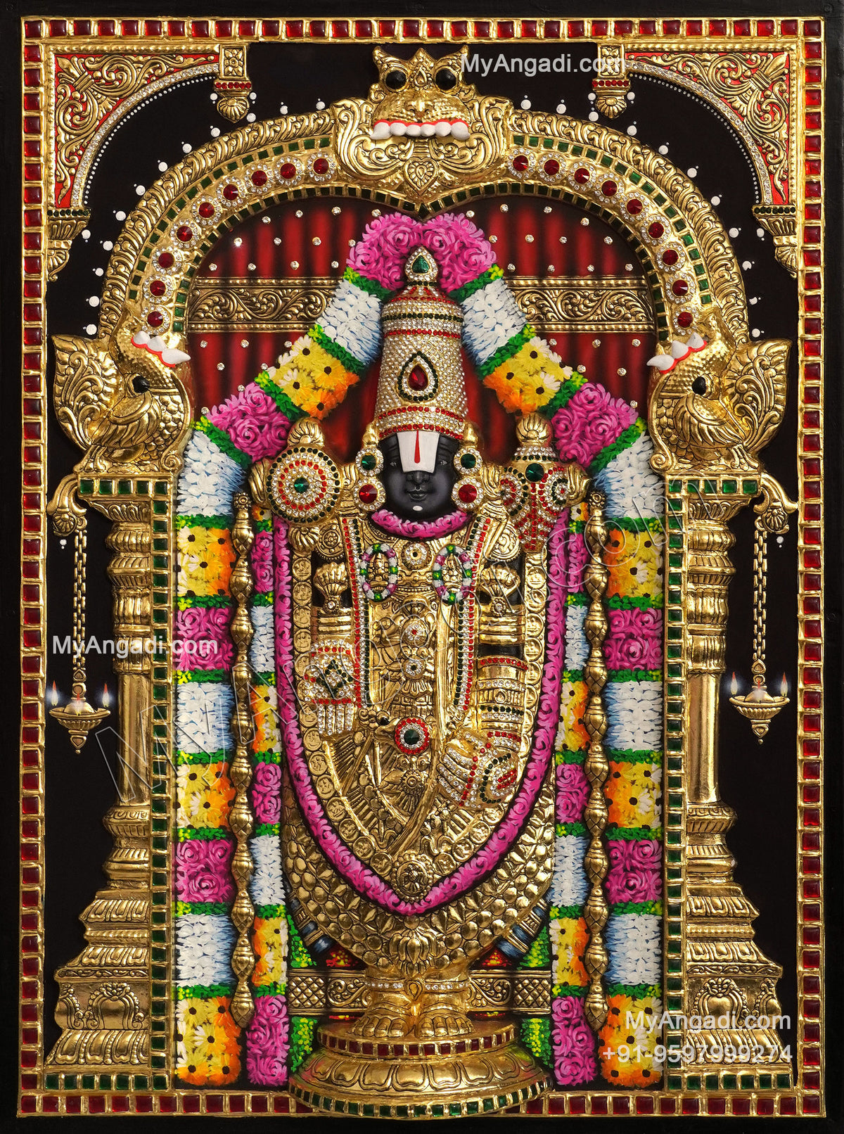 3D Balaji Tanjore Painting