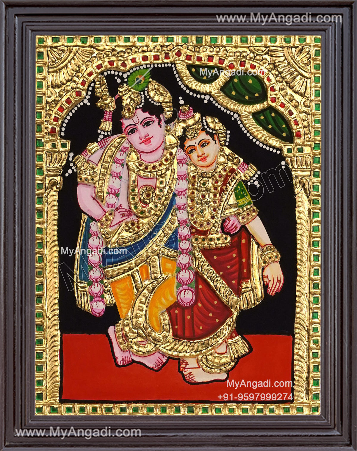 Kannan Rukmani Tanjore Painting