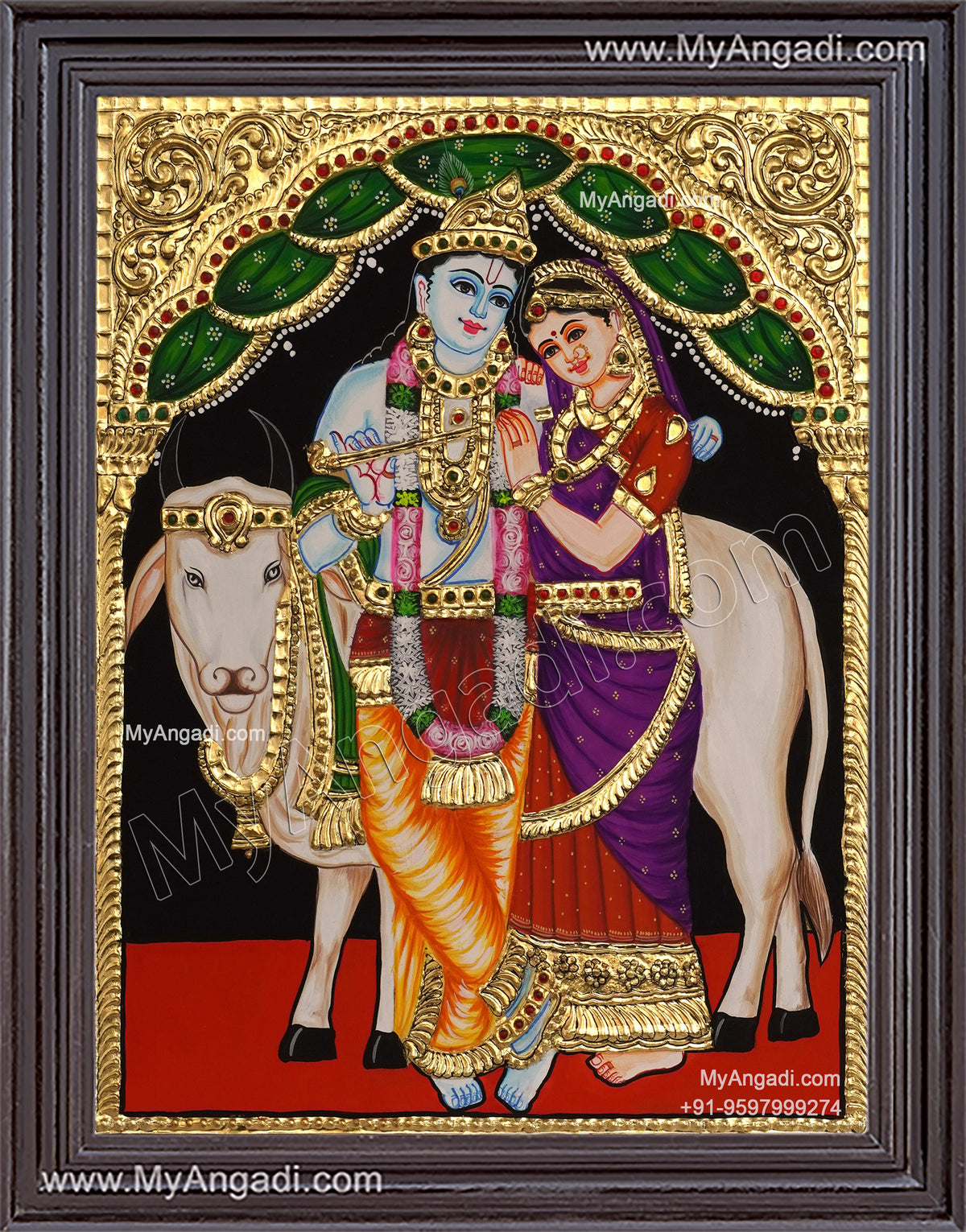 Radha Krishna Tanjore Painting