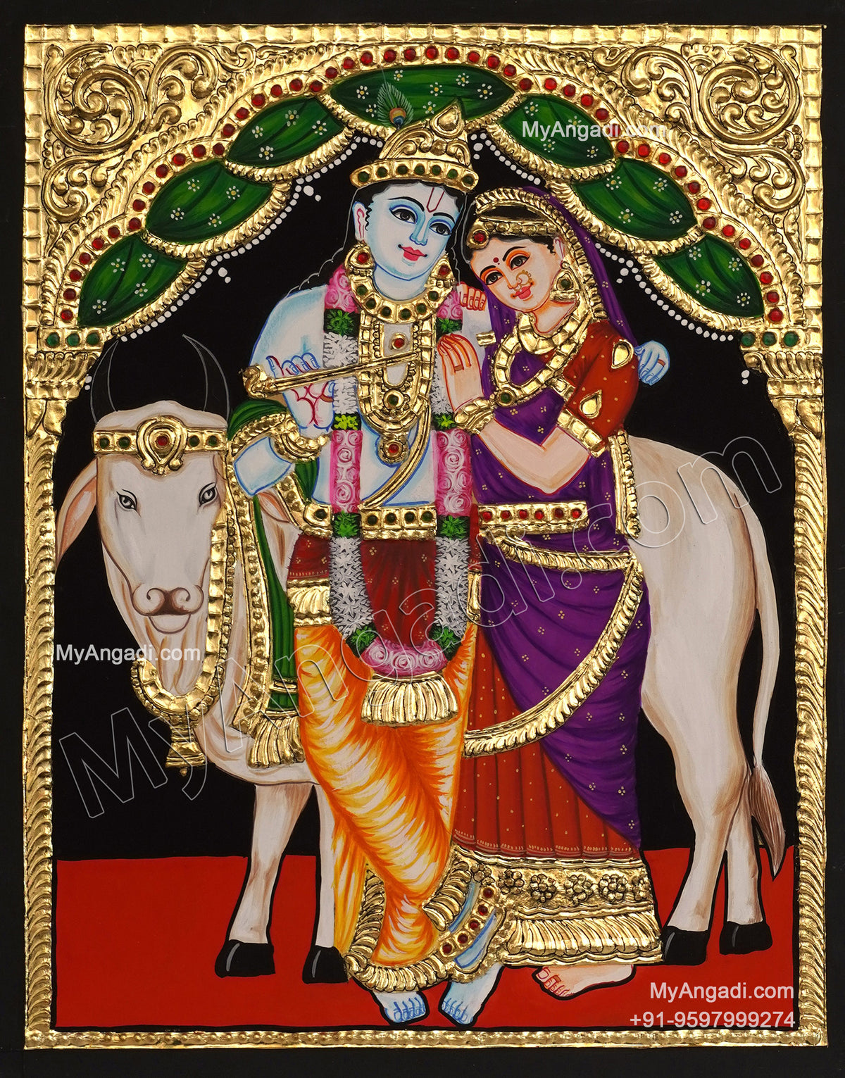 Radha Krishna Tanjore Painting