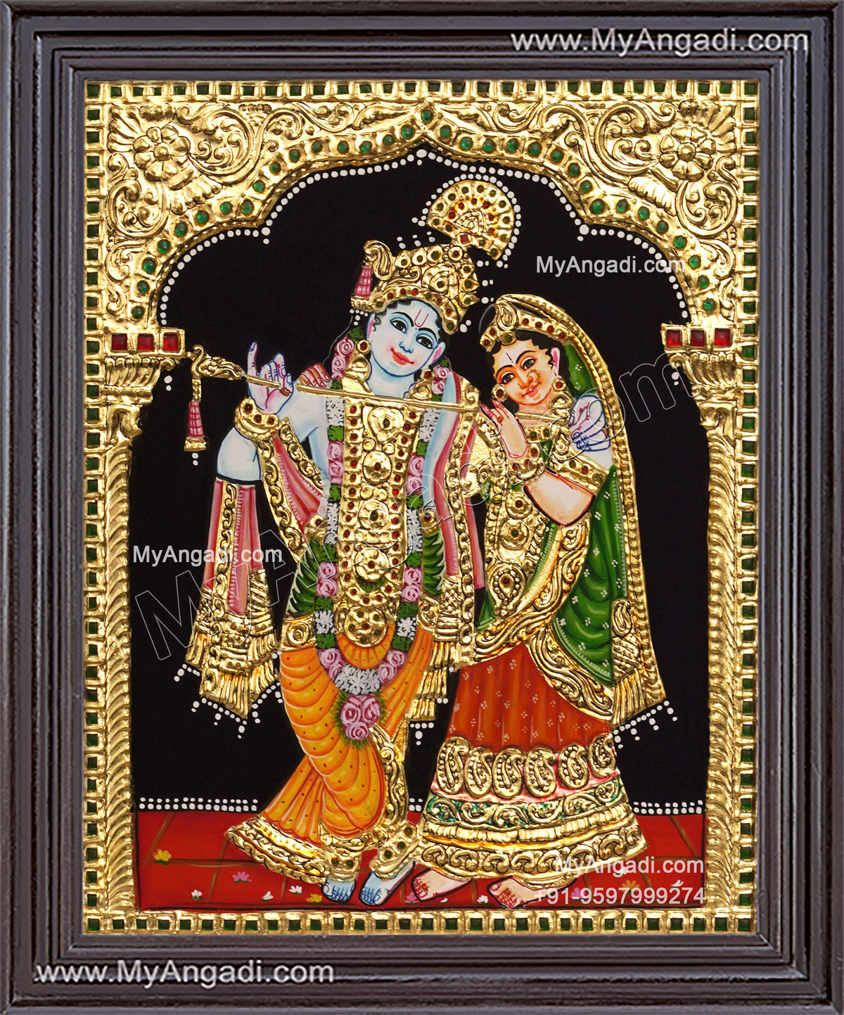 Radha Krishna Tanjore Painting