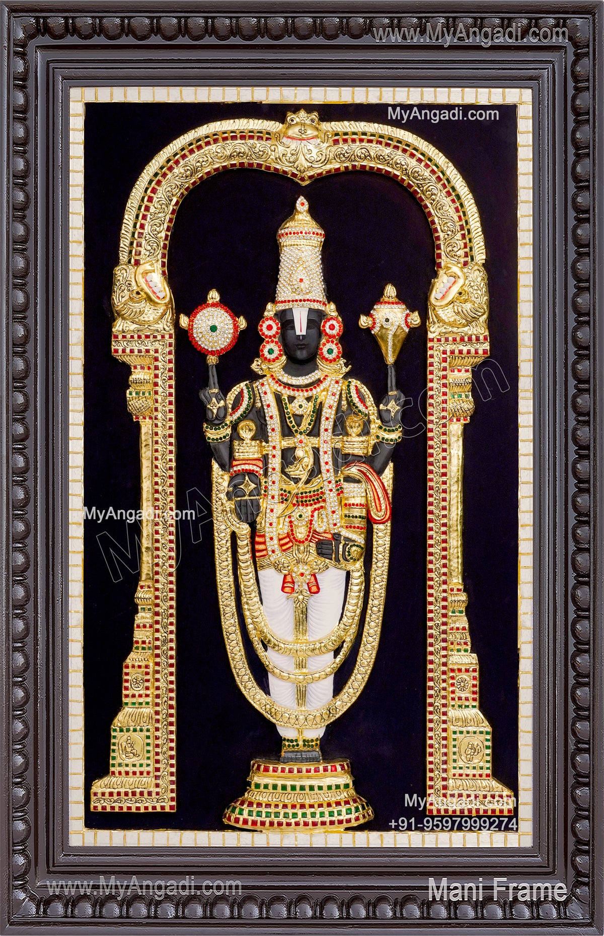 Thirupathi Balaji 3D Tanjore Painting 