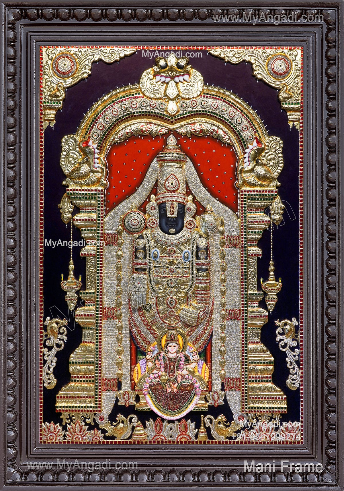 Tirupathi Balaji 3D Tanjore Painting 