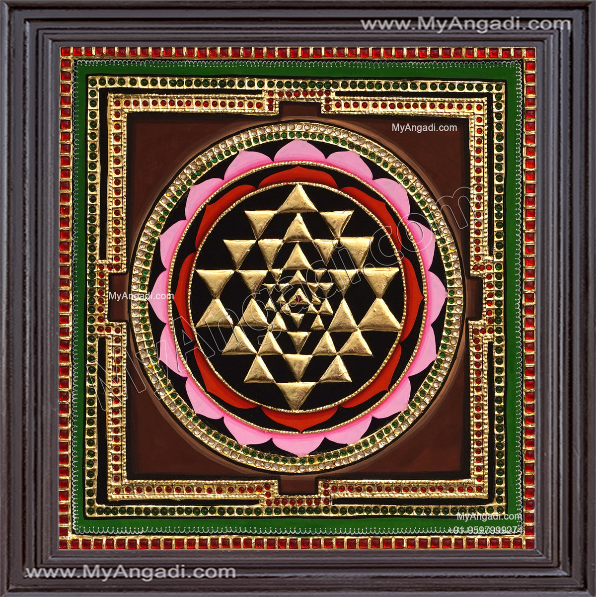 Sri Chakram Tanjore Painting