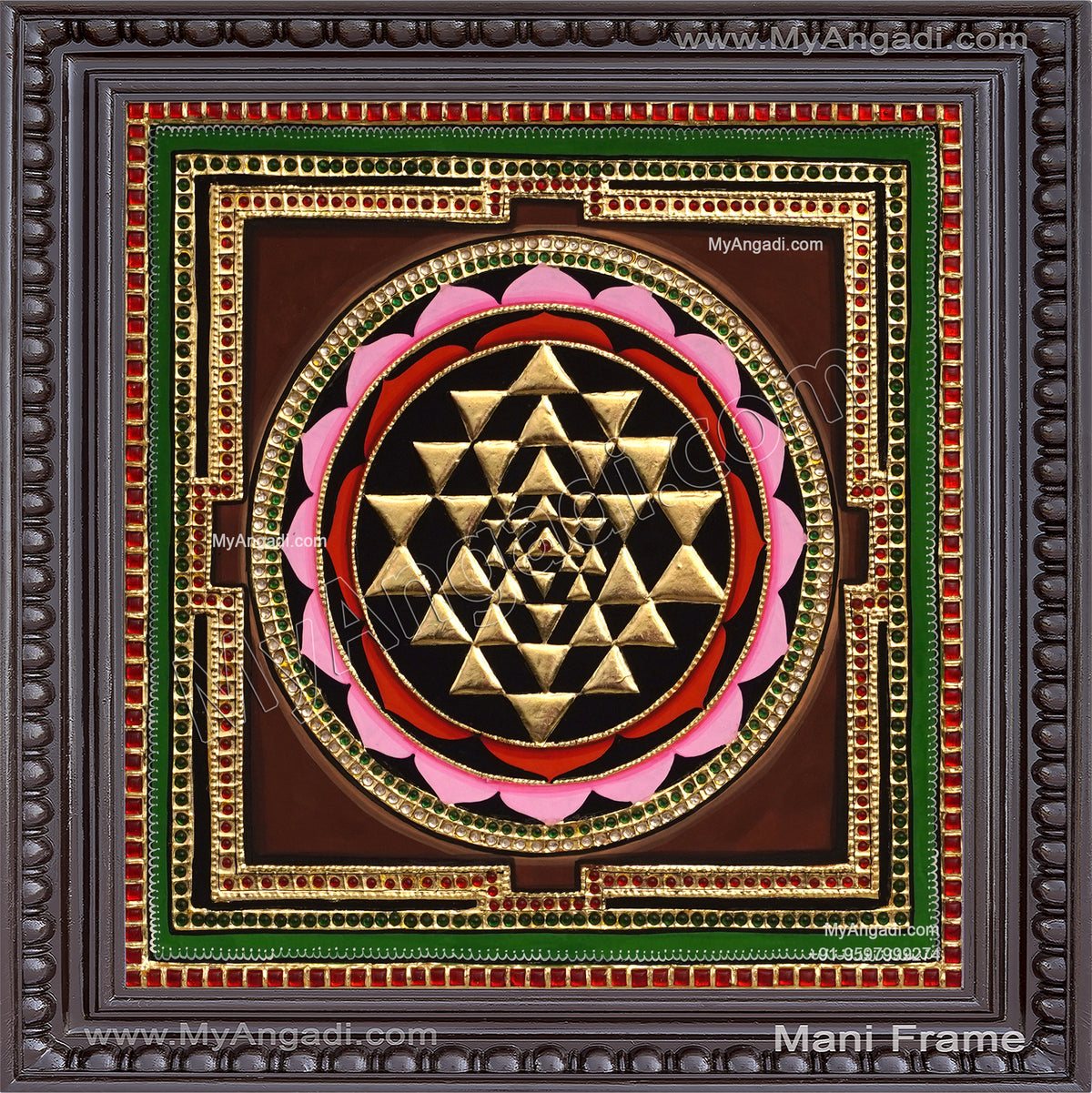 Sri Chakram Tanjore Painting